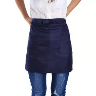 Tablier de Taille, Demi Tablier de Cuisine Maison avec Poches Hommes et Femmes Unisexe Tablier Court Bar Serveur Serveuse Bleu Marine