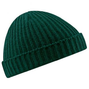 Beechfield Unisex Retro Trawler Winter Beanie Hat Baseball Cap, (Bottle Green 000), One (Size:One Size)