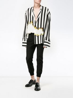 chemise trompe l'oeil effet brûlé