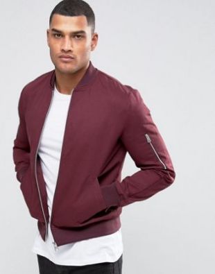 Bomber à manche zippée - Bordeaux