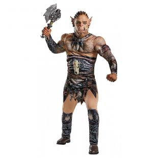 World of Warcraft Durotan Costume Deluxe Muscles Adult Mens Orc Plus Size XL-XXL