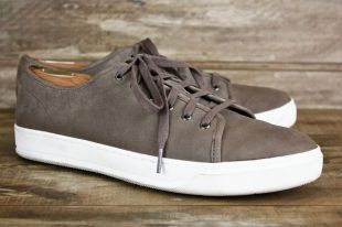 VINCE Austin 10.5 Mushroom Gray Suede Nubuck Leather Lace Up Sneakers Shoes  | eBay