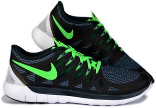 NEW Men's Nike Free Run 5.0 Running Shoes Black/Charcoal/Green 642198 009 Sz 14  | eBay