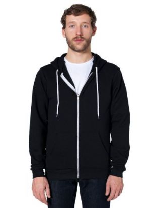 American Apparel Unisex Flex Fleece-Kapuzenpulli F497 - Black - XS