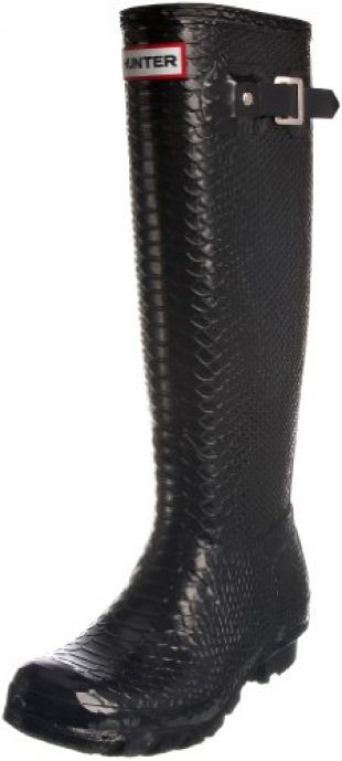 Hunter Carnaby Boa Snake W24104 - Botas Unisex, Color Negro, Talla 37