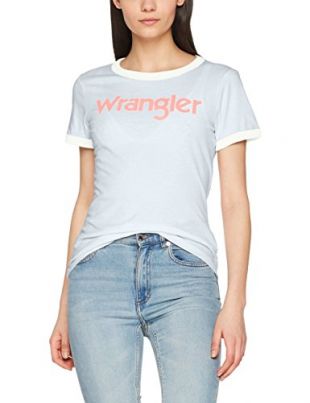 Wrangler Retro Kabel tee Camiseta, Azul (Insignia Blue Mr), Medium para Mujer