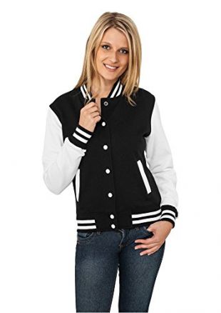 Urban Classics - Urban Classics Ladies - College Sweat Jacket Black ...