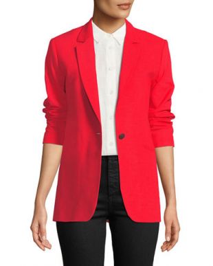 Ridley Notched-Lapel Blazer Jacket