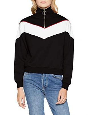 Jennyfer Women's 30zipr Sweatshirt, (Black 60.0), Small