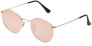 Ray-Ban Round Metal Sunglasses, Gold (Gestell: gold ,Bügel: havana, Gläser: kupfer 001/Z2), Small (Manufacturer Size: 50)