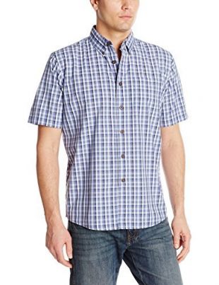 Wrangler da Uomo ZHESPD6 Maglia con Bottoni - Blu - M