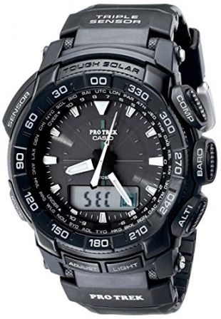 CASIO HOMME 56MM NOIR PLASTIQUE BRACELET PLASTIQUE BOITIER MONTRE PRW5100-1
