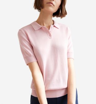 Polo droit en maille