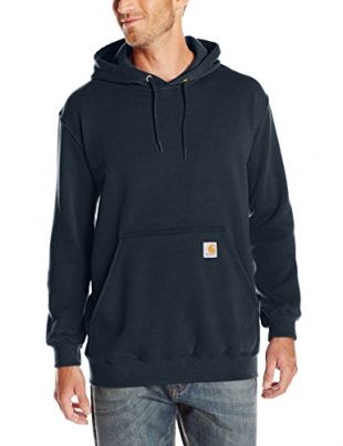 Carhartt - Sudadera con Capucha para Hombre de Peso Medio, de Manga Larga, M, Azul Marino, 1
