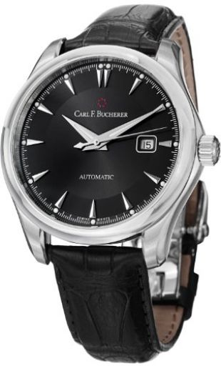 Carl F. Bucherer Manero Auto Date Men's Black Leather Strap Automatic Watch 00.10915.08.33.01
