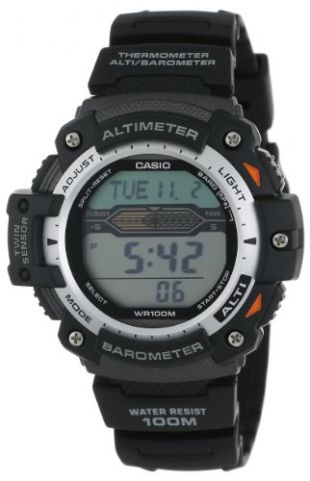 Casio SGW300H-1A Men's Sports Twin Sensor Multi-Function Digital Black Rubber Strap Watch