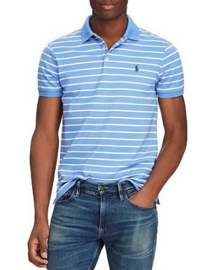 Polo Striped Mesh Classic Fit Polo Shirt