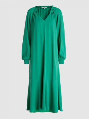 Savanna Split Neck Ruffle Dress
