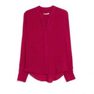 chemisier fluide - rouge foncé