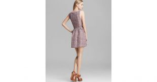 Joie MERIEL CHEVRON PRINT DRESS