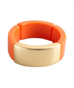 Kenneth Jay Lane ORANGE AND GOLD BRACELET