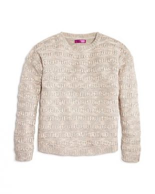 pull texturé rayé beige