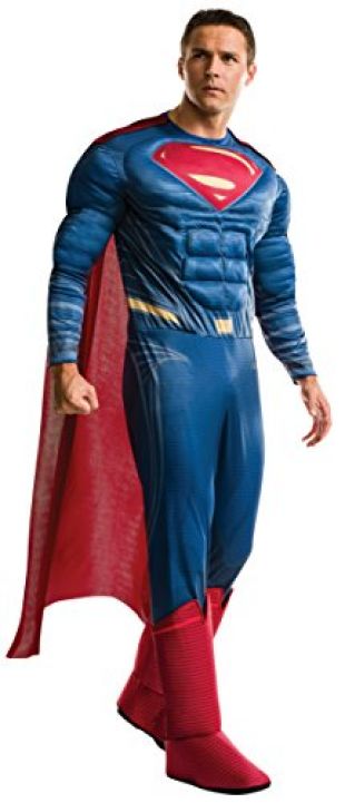 Rubie's Men's Batman v Superman Deluxe Superman Costume, Standard, CHEST 44", WAIST 30 - 34", INSEAM 33"