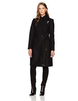 Ted Baker Women's Kikiie Pea Coat, Black, 7