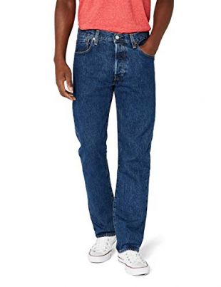 Levi's - Levi's 501 Original Fit Jeans, Blu Stonewash, 32W / 32L Uomo