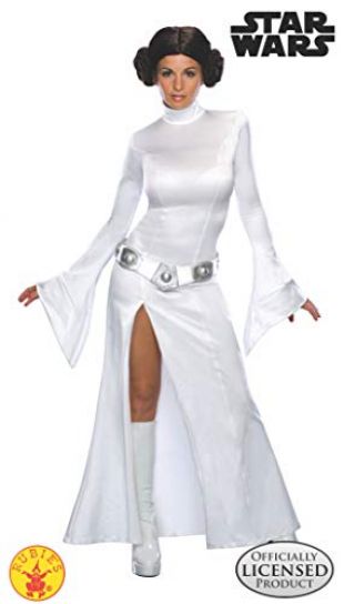 Rubie's Women's Star Wars Princess Leia Costume and Wig, White, Medium