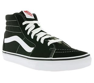 Vans SK8-Hi Classic Unisex-Adults Hi Top Lace-up Sneaker, Black (Black/White), 8.5 UK ((42.5 EU))