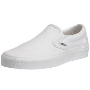 Vans Unisex Adults' Classic Slip On, True White, 2.5 UK