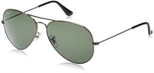 Ray-Ban RB3025 Aviator Occhiali da Sole Unisex Adulto, Grigio (Gunmetal 004/58), 62 mm