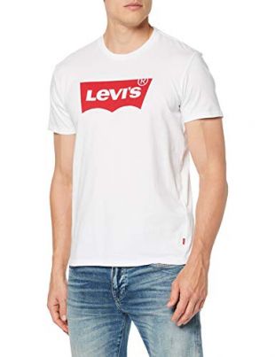Levi's Graphic Set-in Neck, T-Shirt Uomo, Bianco (WHITE GRAPHIC H215-HM 36.4 140), XXS