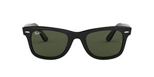 Ray-Ban Women's RB2140 Original Wayfarer Sunglasses, Black/Green, One Size