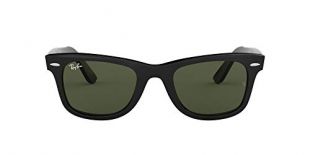 Ray-Ban Women's RB2140 Original Wayfarer Sunglasses, Black/Green, One Size