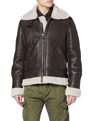 Schott Lc1259 Giacca, Marrone (Marron), Taille Fabricant XL Uomo