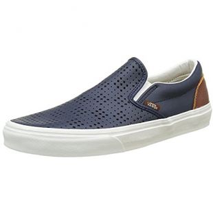 Vans UA Classic Slip-on, Scarpe da Ginnastica Basse Uomo, Nero (Leather Perf), 43 EU