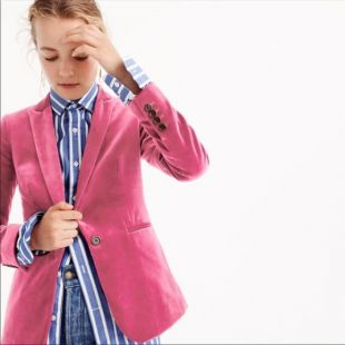 j crew pink blazer