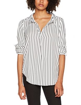 Jennyfer CHH17ECRINP Top de Manga Larga, Negro (Noir/Blanc 9), M para Mujer