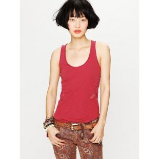 Free People Lace Battenburg Inset Tank