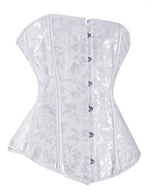 Corset blanc à motif floral - 2XL