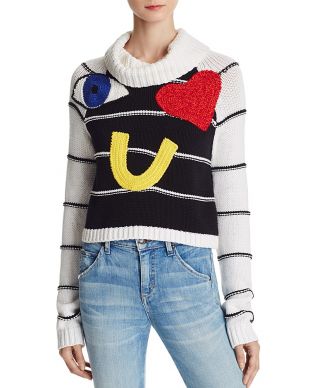 Alice and Olivia - Zita Eye Heart You Embellished Sweater