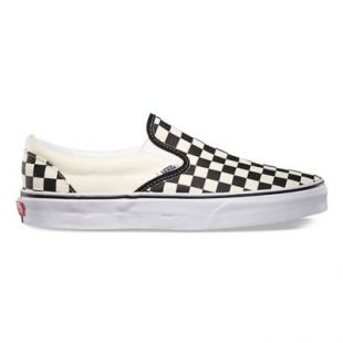 vans slip on damier bleu