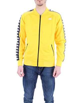 Kappa 222 Banda Bomber Slim Giacchetto Uomo Giallo 303WY10C87 Giallo XL