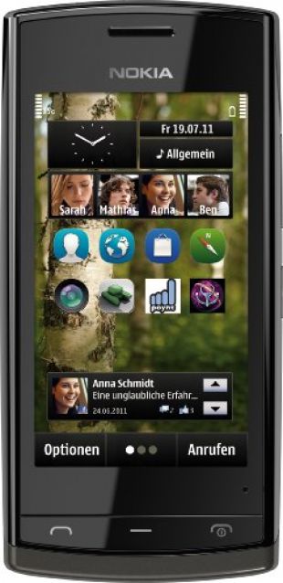 Nokia 500 Smartphone (8,1 cm (3,2 Zoll) Display, Touchscreen, 5 Megapixel Kamera, 2GB Speicher) schwarz