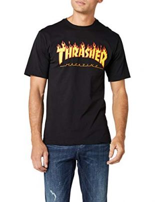 Thrasher - Thrasher Herren TRUTSH05749 T-Shirt, Schwarz (Nero/fiamme ...