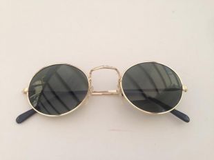 Lunettes Lennon | Vintage | 1990s | Lunettes de soleil  | Forme ovale | Cadre doré