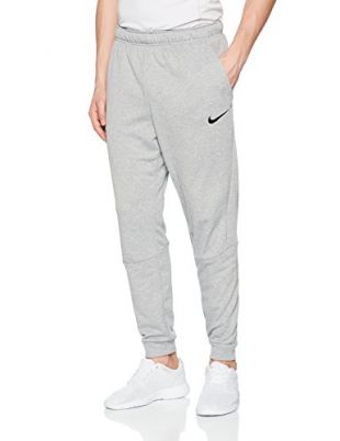 Nike M NK Dry Taper Fleece Pantalon Homme, Gris (Dk grey heather/black), FR : S (Taille Fabricant : S)