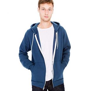 American Apparel Unisex Flex Fleece Zip Hoodie f497